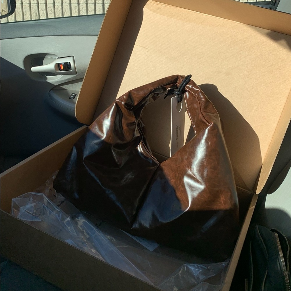 KASSL Editions Dark Brown Anchor Skai Bag